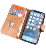 MF Handmade Leer Bookstyle Hoesje iPhone 12 Pro Max Z. Bruin