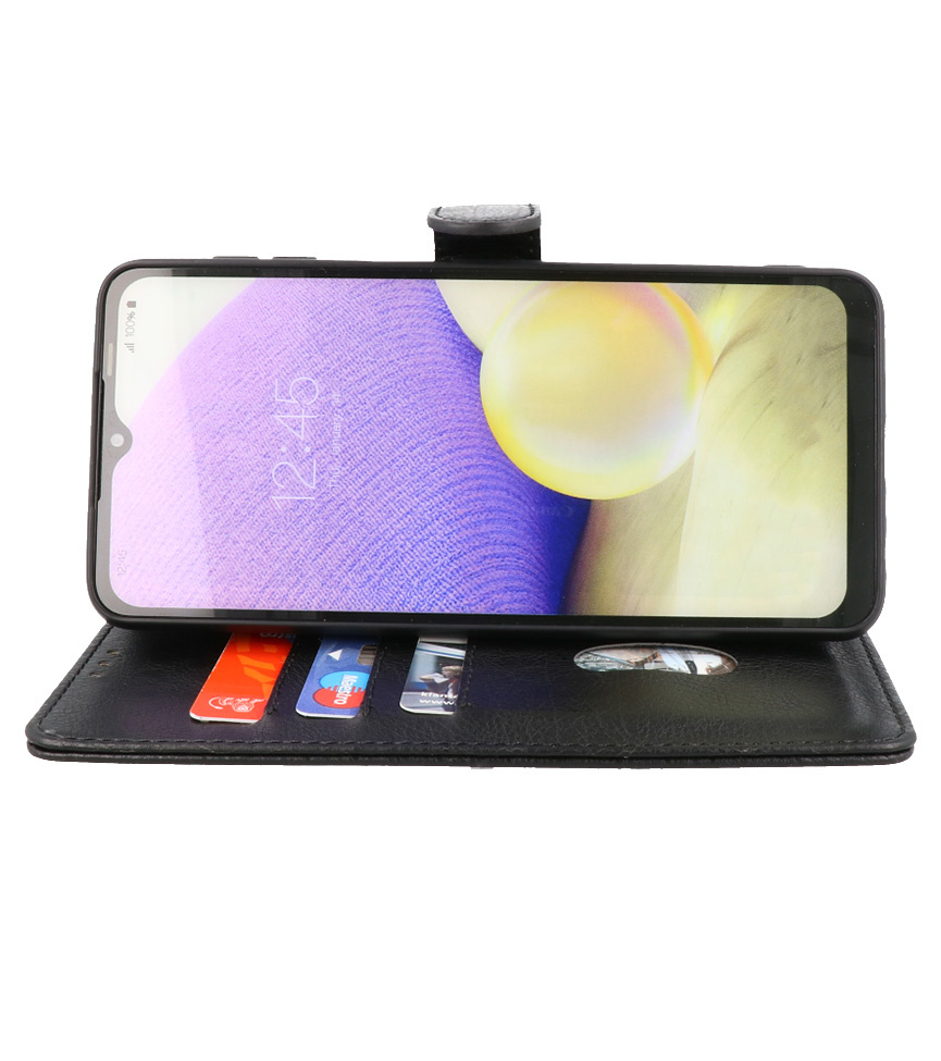 Bookstyle Wallet Cases Cover pour Oppo A95 4G - A74 4G Noir