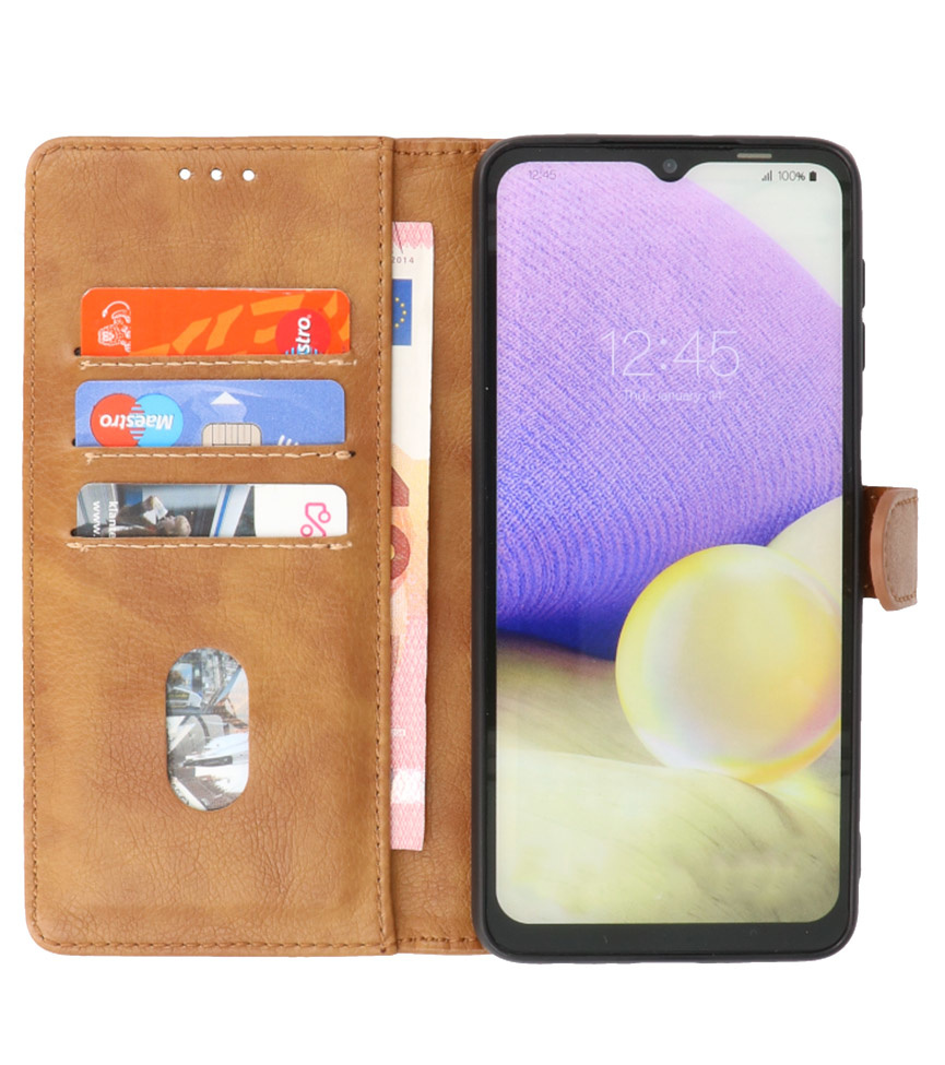 Bookstyle Wallet Cases Cover for Oppo A53s 4G - A53 Brown