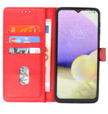 Bookstyle Wallet Cases Cover for Oppo Reno 7 5G Red