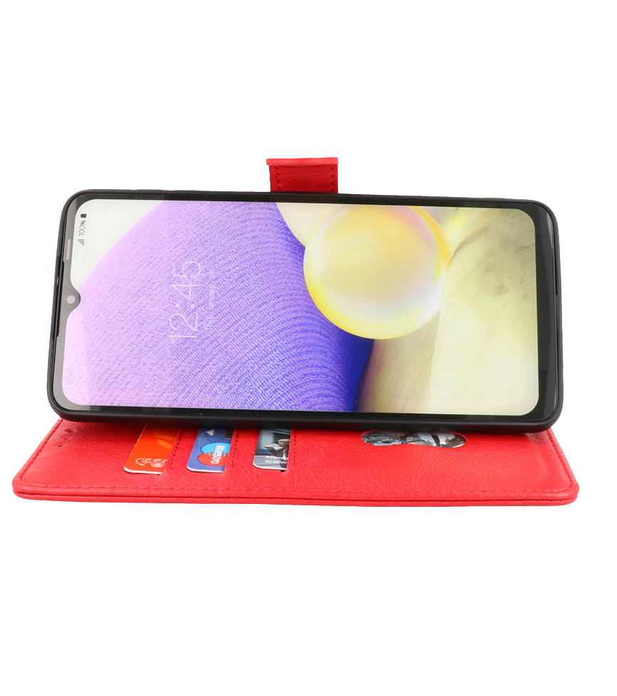 Bookstyle Wallet Cases Cover for Oppo Reno 7 5G Red