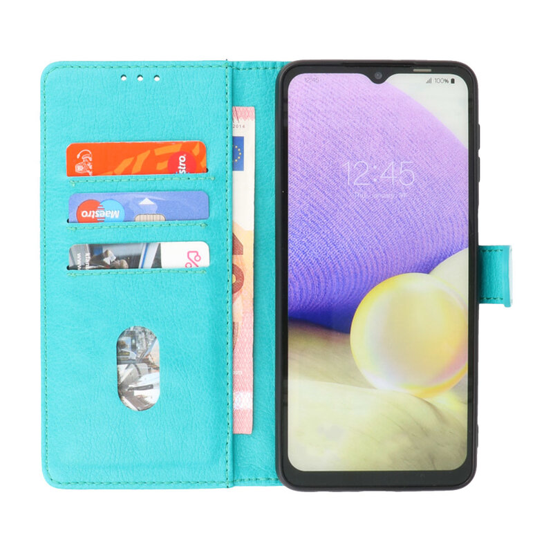 Bookstyle Wallet Cases Custodia per Oppo Reno 7 5G verde