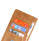 Bookstyle Wallet Cases Cover pour Oppo Reno 7 Pro 5G Marron