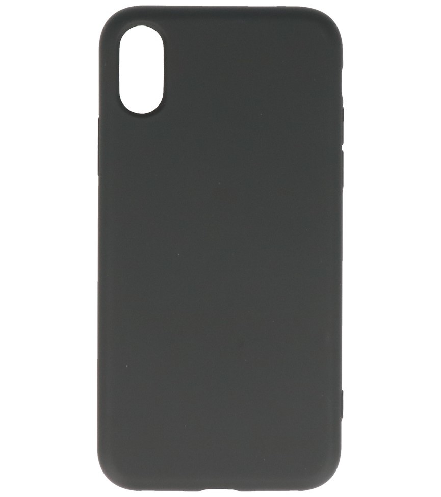 2.0mm Fashion Color TPU Hoesje voor iPhone X - Xs Zwart