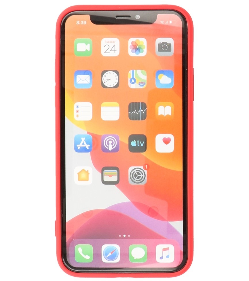 2.0mm Fashion Color TPU Hoesje voor iPhone X - Xs Rood