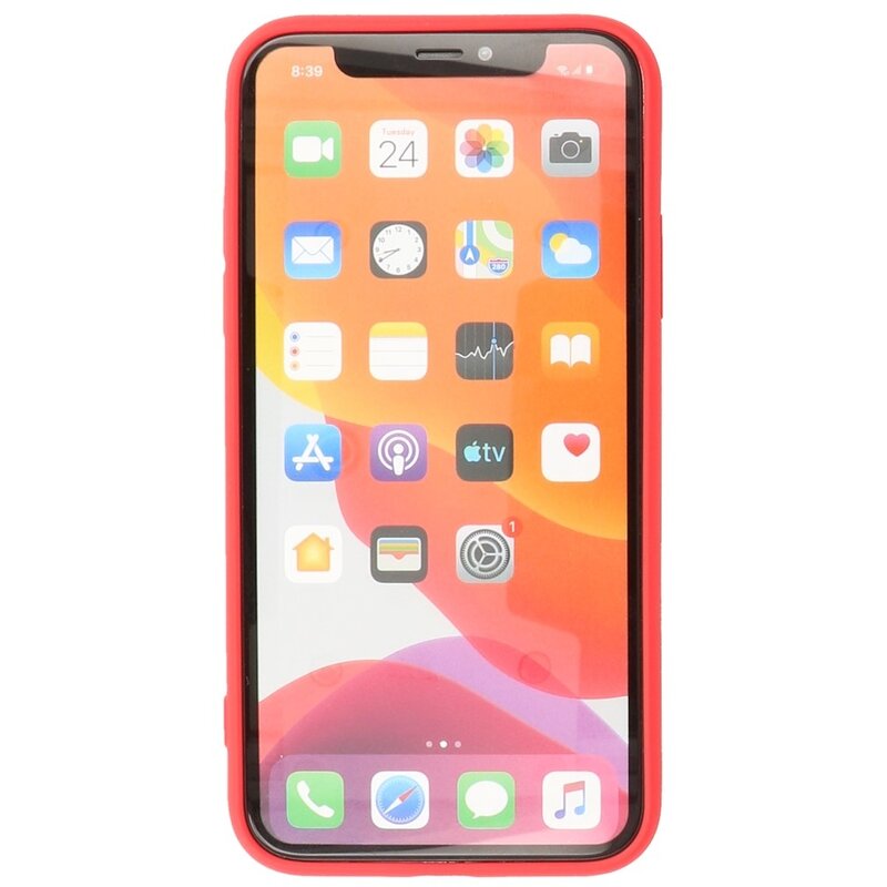 2.0mm Fashion Color TPU Case for iPhone X - Xs Red