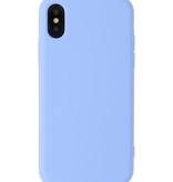 2.0mm Fashion Color TPU Hoesje voor iPhone X - Xs Paars