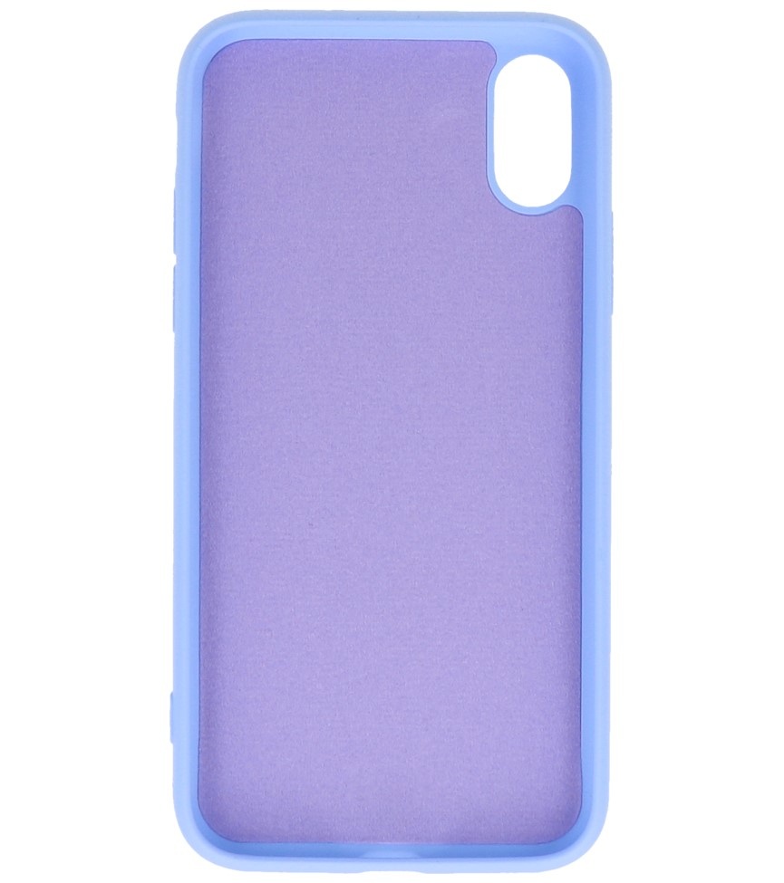 2.0mm Fashion Color TPU Case for iPhone X - Xs Purple