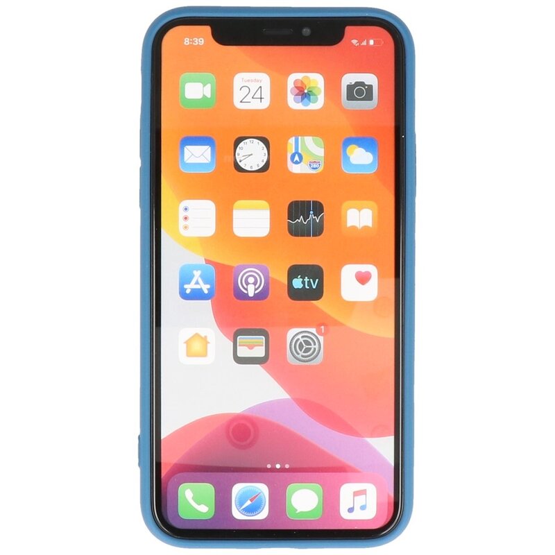 Estuche de TPU de color de moda de 2.0 mm para iPhone XR azul marino