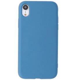 Coque en TPU Couleur Mode 2.0mm pour iPhone XR Bleu Marine