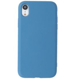Estuche de TPU de color de moda de 2.0 mm para iPhone XR azul marino