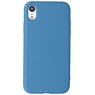 Coque en TPU Couleur Mode 2.0mm pour iPhone XR Bleu Marine