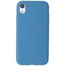Estuche de TPU de color de moda de 2.0 mm para iPhone XR azul marino