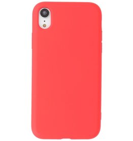 Estuche de TPU de color de moda de 2.0 mm para iPhone XR rojo