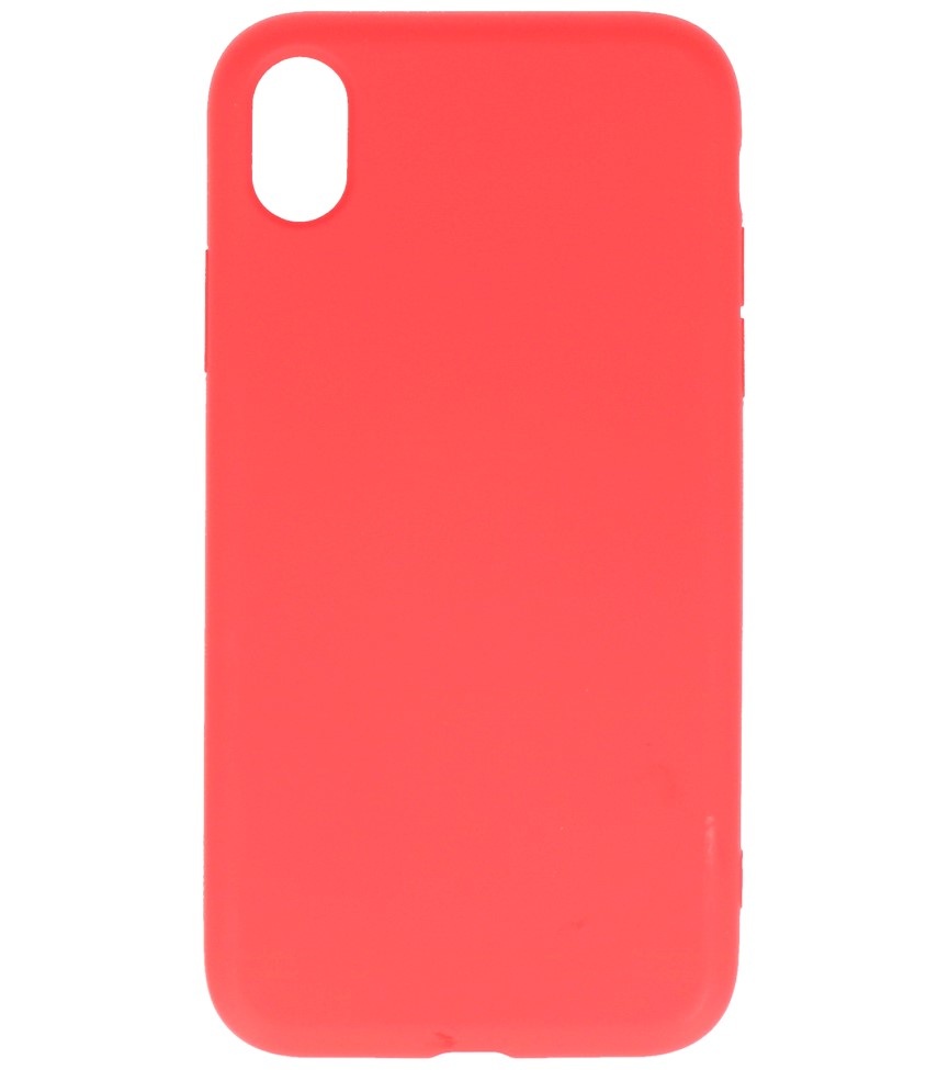 Estuche de TPU de color de moda de 2.0 mm para iPhone XR Rojo