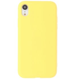 Estuche de TPU de color de moda de 2.0 mm para iPhone XR Amarillo