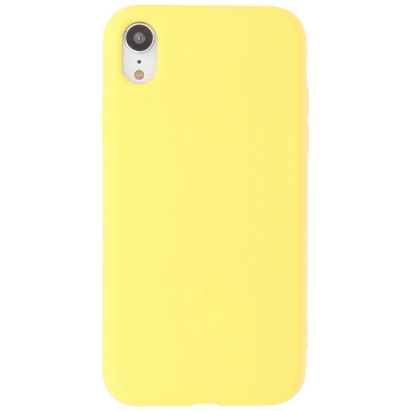 2.0mm Fashion Color TPU Hoesje voor iPhone XR Geel