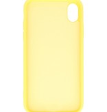 Estuche de TPU de color de moda de 2.0 mm para iPhone XR Amarillo