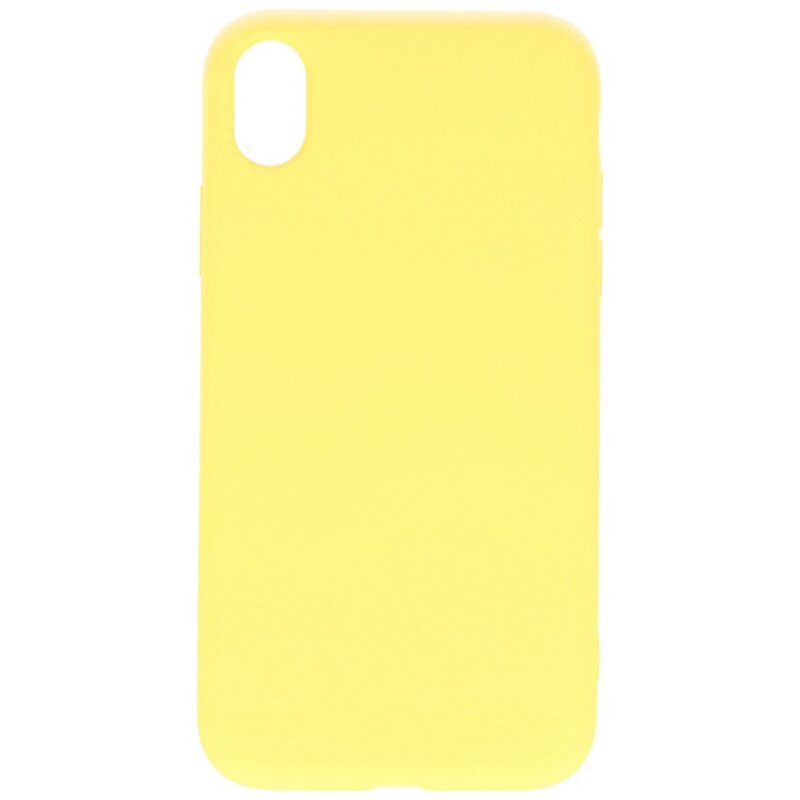 2.0mm Fashion Color TPU Hoesje voor iPhone XR Geel