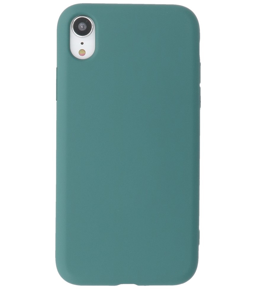 2.0mm Fashion Color TPU Case for iPhone XR Dark Green