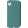 Estuche de TPU de color de moda de 2.0 mm para iPhone XR verde oscuro