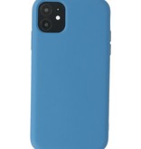 Estuche de TPU de color de moda de 2.0 mm para iPhone 11 azul marino