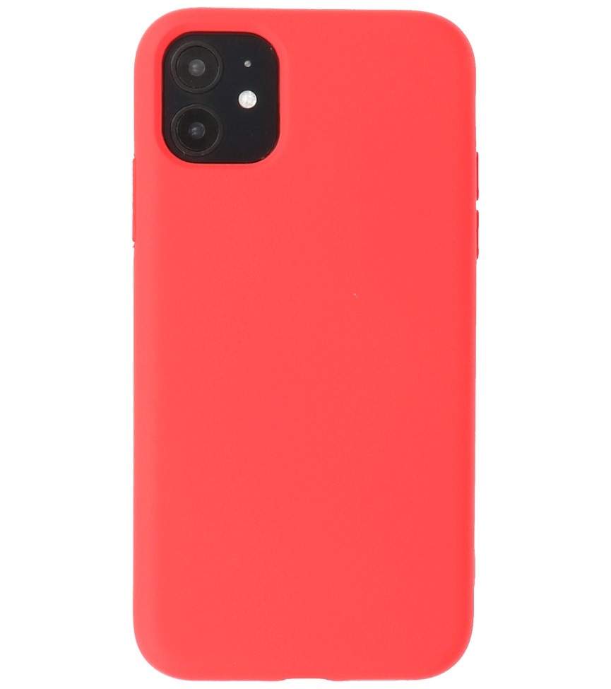 Estuche de TPU de color de moda de 2.0 mm para iPhone 11 rojo