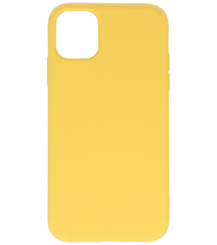 Estuche de TPU de color de moda de 2.0 mm para iPhone 11 amarillo