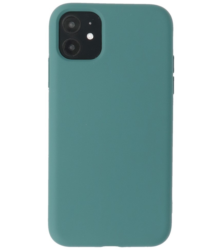 2,0 mm Fashion Color TPU Case für iPhone 11 Dunkelgrün