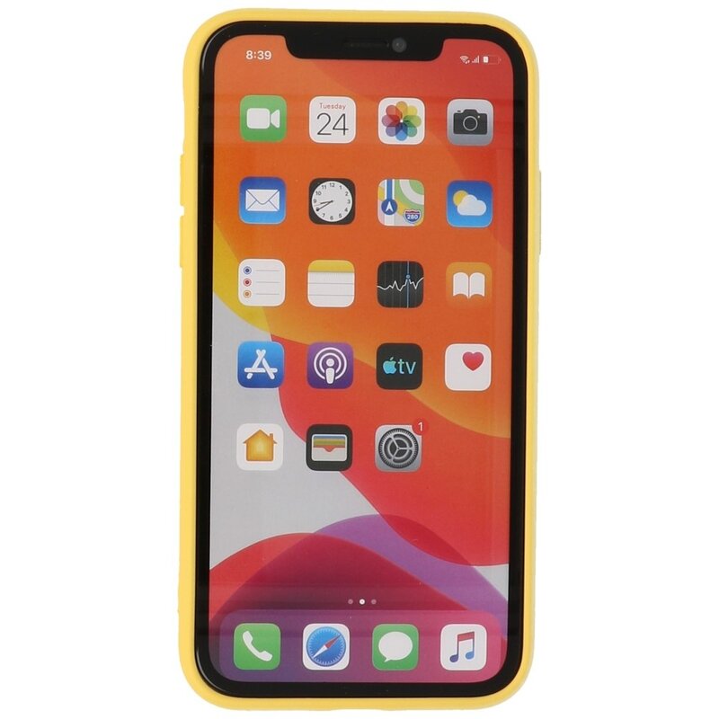 Funda de TPU de color de moda de 2,0 mm para iPhone 11 Pro amarillo