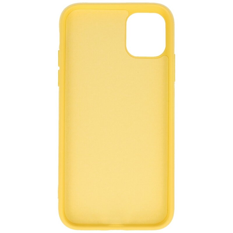 Funda de TPU de color de moda de 2,0 mm para iPhone 11 Pro amarillo