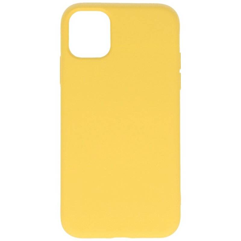 Funda de TPU de color de moda de 2,0 mm para iPhone 11 Pro amarillo