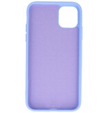 Estuche de TPU de color de moda de 2.0 mm para iPhone 11 Pro Púrpura