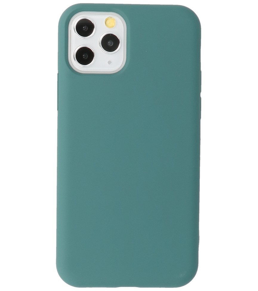 2,0 mm Fashion Color TPU Case für iPhone 11 Pro Dunkelgrün