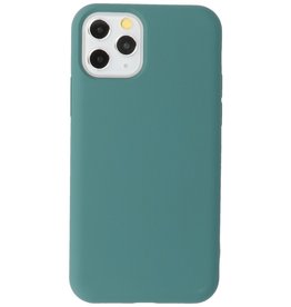 Funda de TPU de color de moda de 2,0 mm para iPhone 11 Pro verde oscuro
