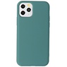 Coque en TPU Couleur Mode 2.0mm pour iPhone 11 Pro Vert Foncé