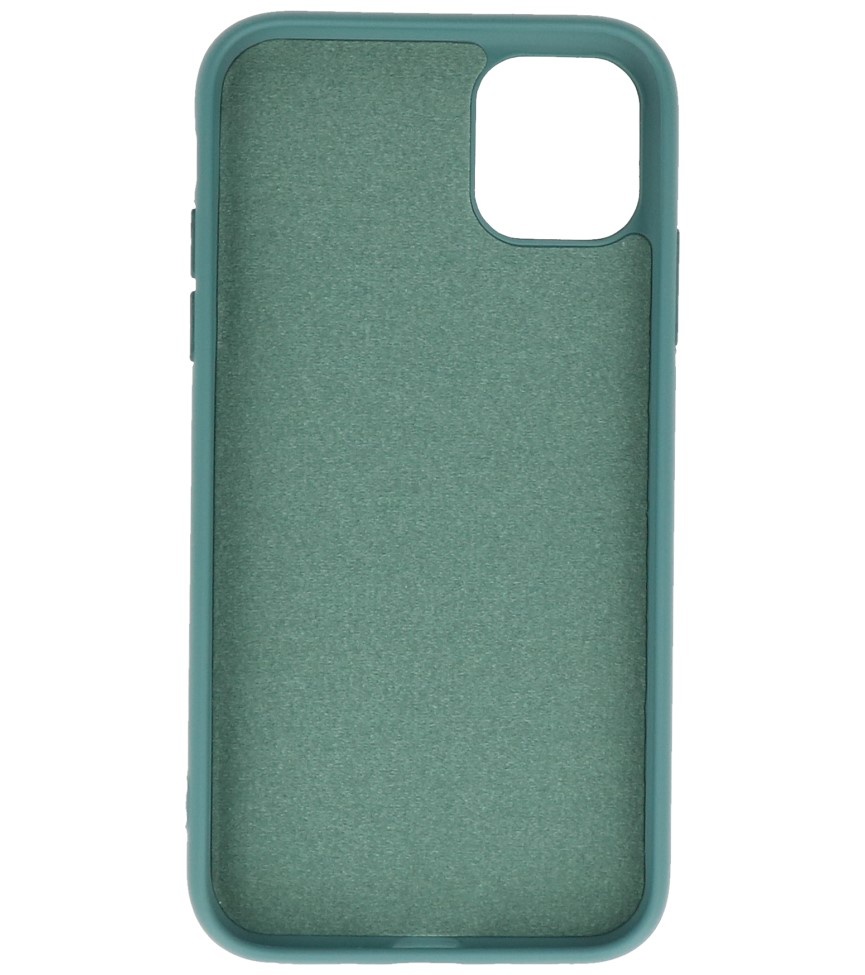 2,0 mm Fashion Color TPU-cover til iPhone 11 Pro Mørkegrøn