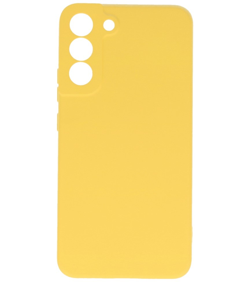 Coque en TPU Couleur Mode 2.0mm pour Samsung Galaxy S22 Jaune