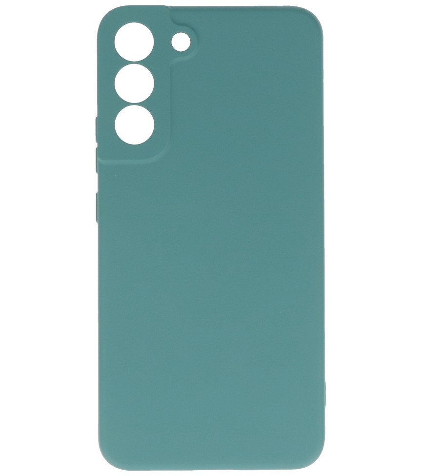 2,0 mm Fashion Color TPU-cover til Samsung Galaxy S22 Mørkegrøn