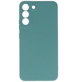 2,0 mm Fashion Color TPU-cover til Samsung Galaxy S22 Mørkegrøn