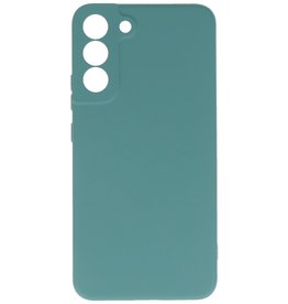 Coque en TPU Couleur Mode 2.0mm pour Samsung Galaxy S22 Vert Foncé