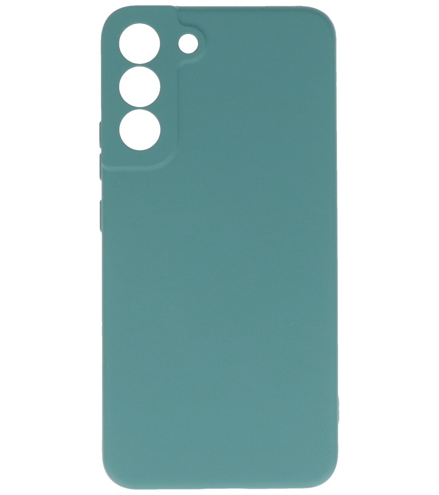 Coque en TPU Couleur Mode 2.0mm pour Samsung Galaxy S22 Vert Foncé