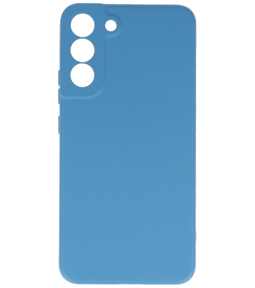 Coque en TPU Couleur Mode 2.0mm pour Samsung Galaxy S22 Plus Bleu Marine
