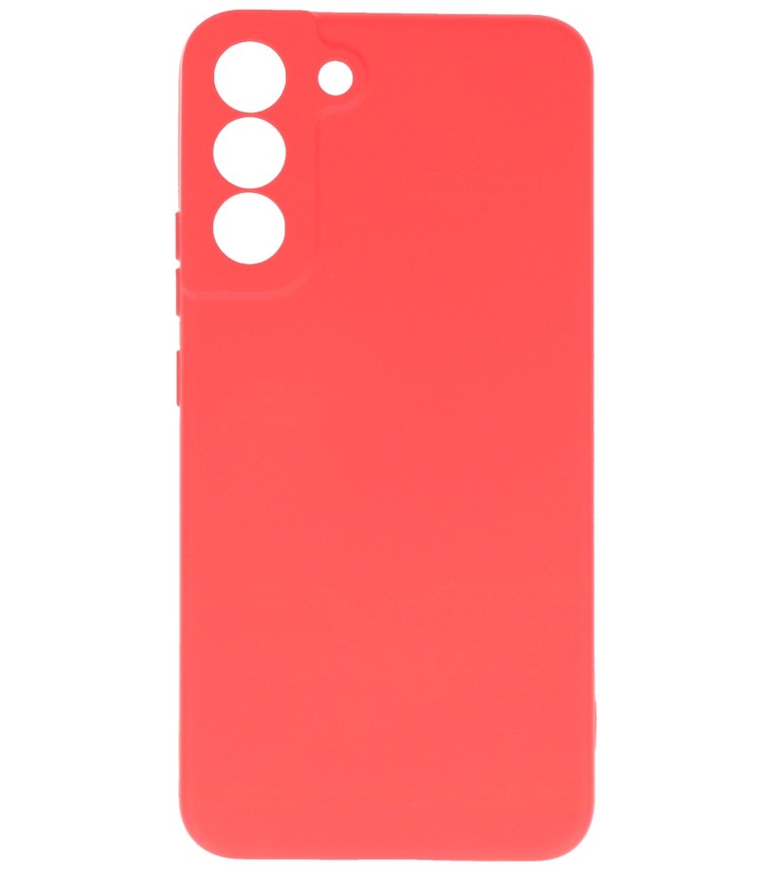 Coque en TPU Couleur Mode 2.0mm pour Samsung Galaxy S22 Plus Rouge