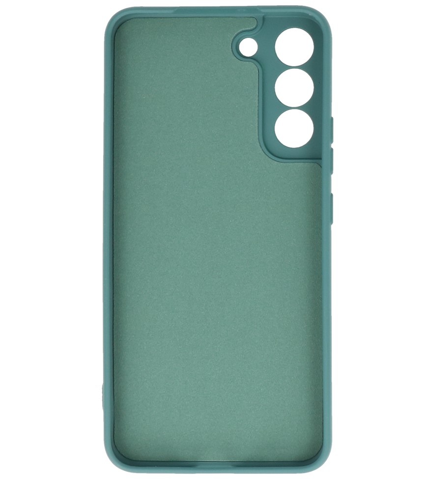 Coque en TPU Couleur Mode 2.0mm pour Samsung Galaxy S22 Plus Vert Foncé