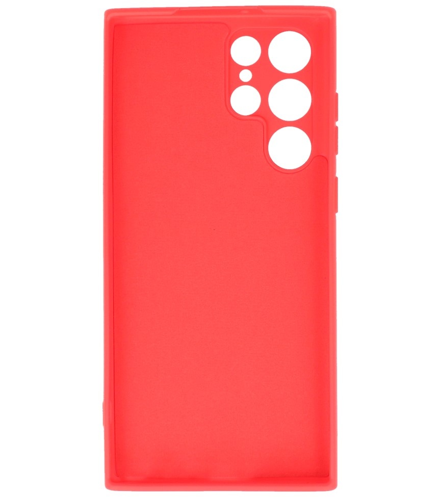 2.0mm Fashion Color TPU Case for Samsung Galaxy S22 Ultra Red