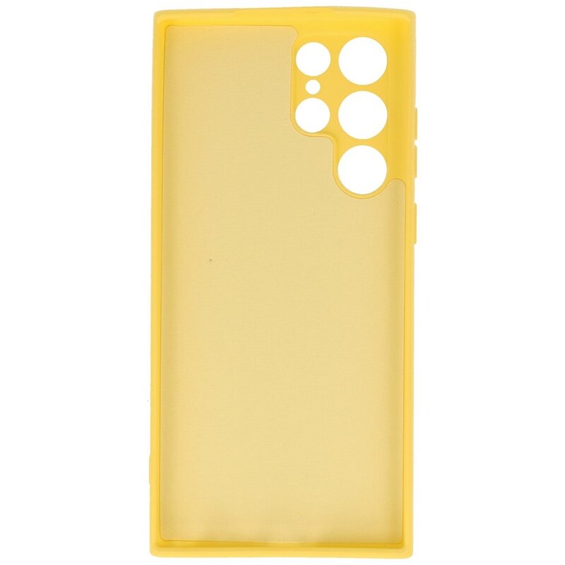 Funda de TPU de color de moda de 2,0 mm para Samsung Galaxy S22 ultra amarillo
