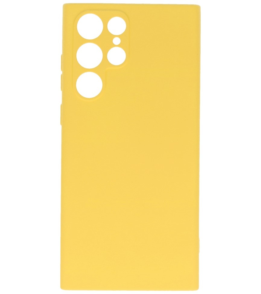 2,0 mm Fashion Color TPU Hülle für Samsung Galaxy S22 Ultra Gelb