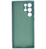 Coque en TPU Couleur Mode 2.0mm pour Samsung Galaxy S22 Ultra Vert Foncé
