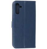 Bookstyle Wallet Cases Coque pour Samsung Galaxy A13 5G Bleu Marine